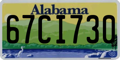 AL license plate 67CI730
