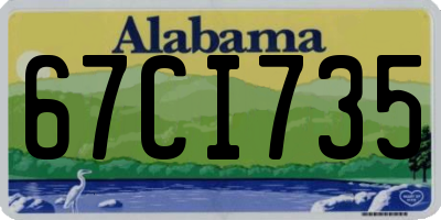 AL license plate 67CI735