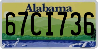 AL license plate 67CI736