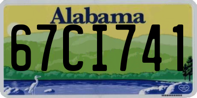 AL license plate 67CI741