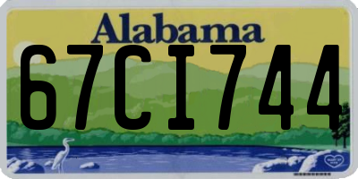 AL license plate 67CI744