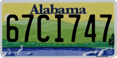 AL license plate 67CI747