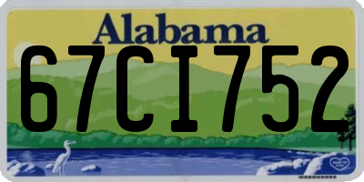AL license plate 67CI752