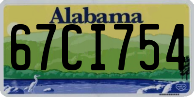 AL license plate 67CI754