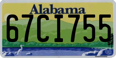 AL license plate 67CI755