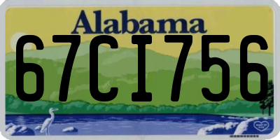 AL license plate 67CI756