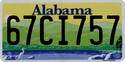 AL license plate 67CI757
