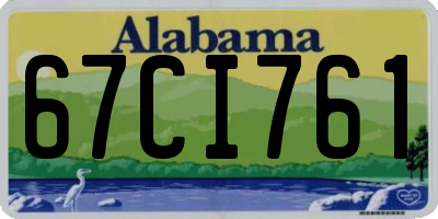 AL license plate 67CI761