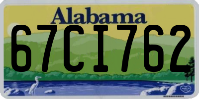 AL license plate 67CI762