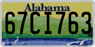 AL license plate 67CI763