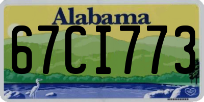 AL license plate 67CI773