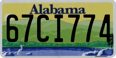 AL license plate 67CI774