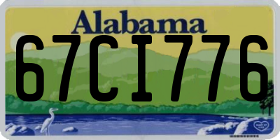 AL license plate 67CI776