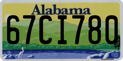 AL license plate 67CI780