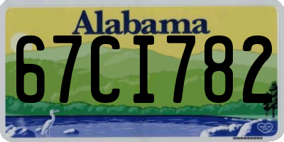 AL license plate 67CI782