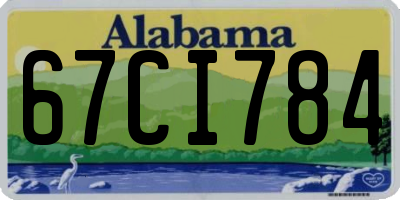 AL license plate 67CI784