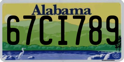 AL license plate 67CI789
