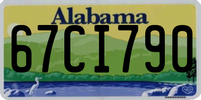 AL license plate 67CI790