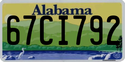AL license plate 67CI792