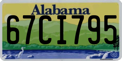 AL license plate 67CI795