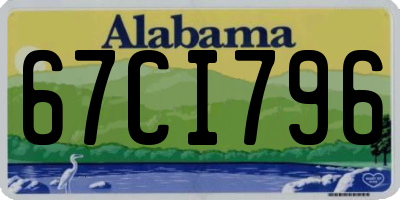 AL license plate 67CI796
