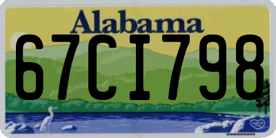 AL license plate 67CI798