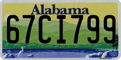 AL license plate 67CI799
