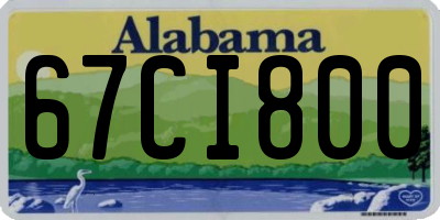 AL license plate 67CI800