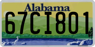 AL license plate 67CI801