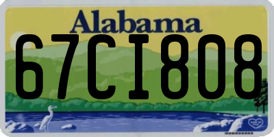 AL license plate 67CI808