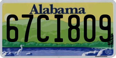 AL license plate 67CI809