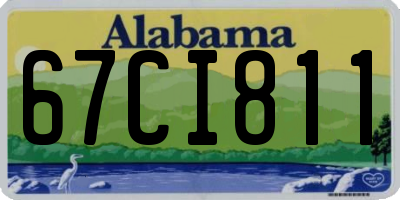 AL license plate 67CI811
