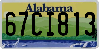 AL license plate 67CI813