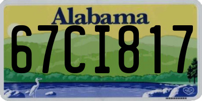 AL license plate 67CI817