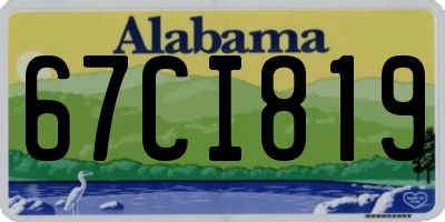 AL license plate 67CI819