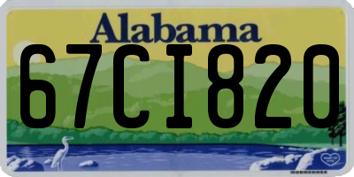 AL license plate 67CI820