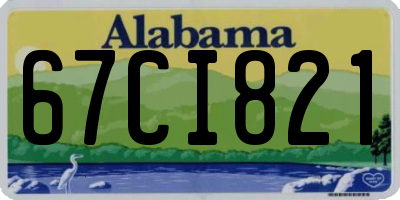 AL license plate 67CI821