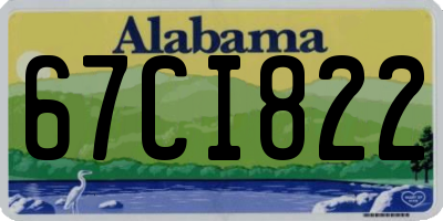 AL license plate 67CI822