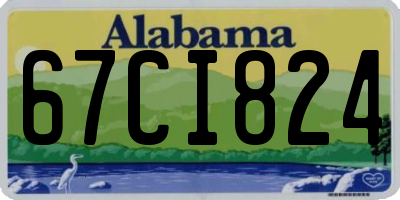 AL license plate 67CI824