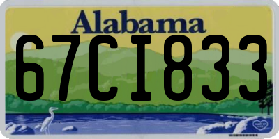 AL license plate 67CI833