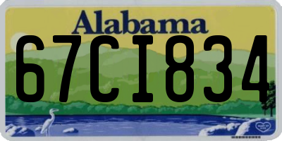 AL license plate 67CI834