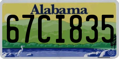 AL license plate 67CI835