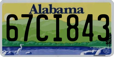 AL license plate 67CI843