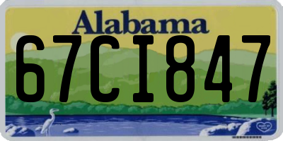 AL license plate 67CI847
