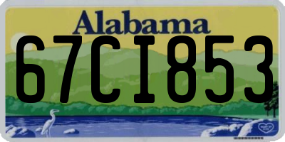 AL license plate 67CI853