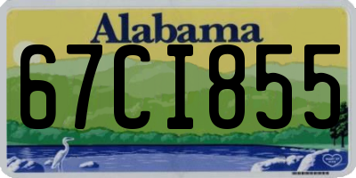 AL license plate 67CI855