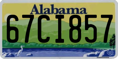 AL license plate 67CI857