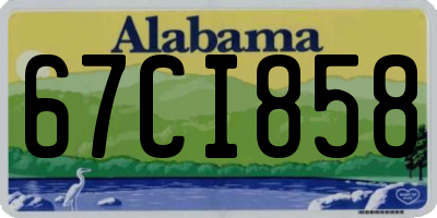 AL license plate 67CI858