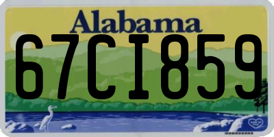 AL license plate 67CI859