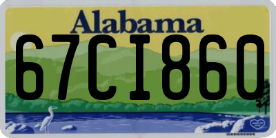 AL license plate 67CI860